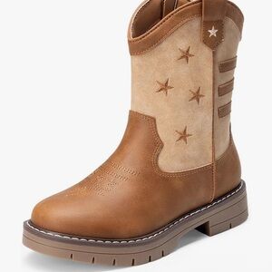 Dream Pairs Tan and Brown Star Kids Boots